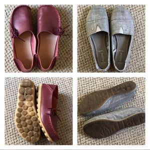 2 pairs of cute & comfy slip ons